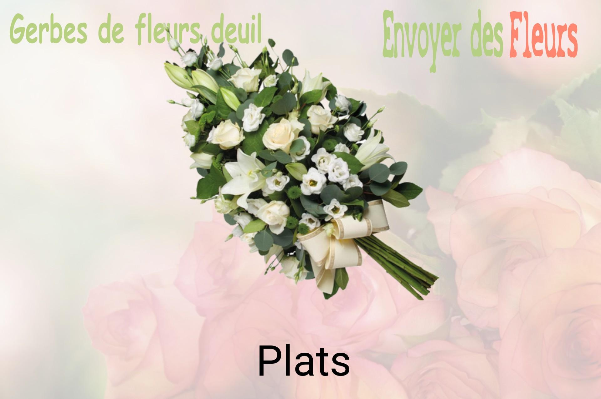 Gerbe de fleurs de deuil livrée à Plats